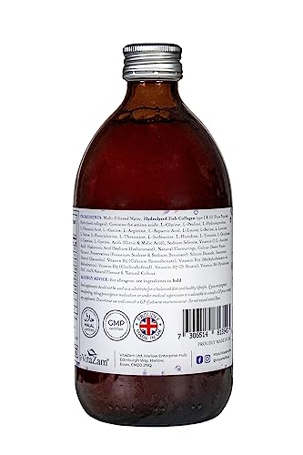 Diamond Elixir Marine Liquid Collagen Type 1 & 3 Hydrolysed Collagen Peptides 10000mg VitaZam uk supplements