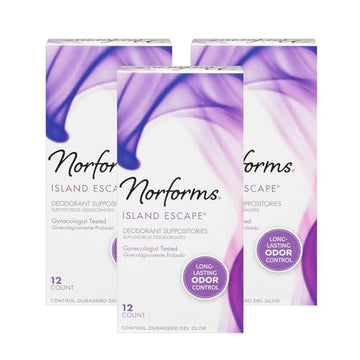 Norforms Feminine Deodorant Suppositories, Long Lasting Odor Control, Tropical Splash Scent Norforms uk supplements