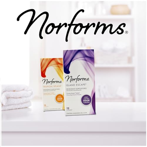 Norforms Feminine Deodorant Suppositories, Long Lasting Odor Control, Tropical Splash Scent Norforms uk supplements