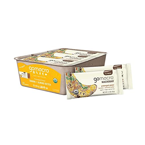 GoMacro MacroBar Organic Vegan Protein Bars - Banana + Almond Butter, (2.3 Ounce Bars GoMacro uk supplements