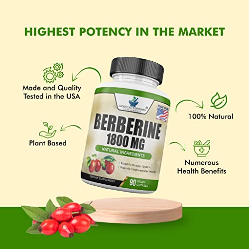 Berberine 1800mg Per Serving, Berberine Supplement, Berberine HCL, Berberine Pills American Standard Supplements uk supplements