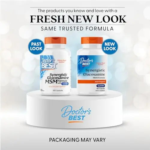 Doctors Best Synergistic Glucosamine MSM Formula, Joint Support, Non-GMO, Gluten Free, Soy Free 180 Capsules Doctor's BEST uk supplements