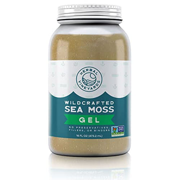 Herbal Vineyards Natural Organic Wildcrafted Gold Raw Sea Moss Gel for Immune Support Herbal Vineyards uk supplements