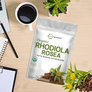 Micro Ingredients Organic Rhodiola Rosea Root Extract, 50g Powder | Adaptogenic Herb Micro Ingredients uk supplements