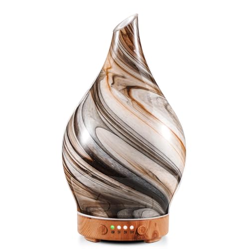 Porseme 100ml Glass Essential Oil Diffuser Aromatherapy Ultrasonic Cool Mist Humidifier 4 Running Hours Porseme uk supplements