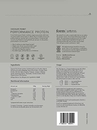 Form Performance Protein - Vegan Protein Powder - 30g of Plant Based Protein per Serving Form uk supplements
