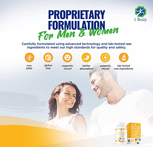 1 Body Vitamin B Complex – 5-MTHF Folate with B1, B2, B5, B6 1 Body uk supplements
