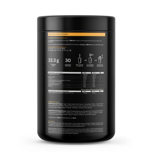 Vegan Protein Powder | 1kg | 30 Servings | 4 Protein Sources | Perform (Double Chocolate) ROS Nutrition uk supplements