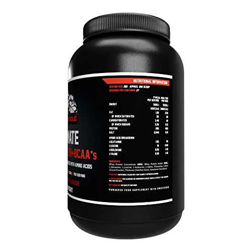 Ultimate Whey Protein + BCAA’s Powder, Premium High Protein Isolate, Enhance Lean Muscle Mass and Recovery, 1kg I AM MUSCLE uk supplements