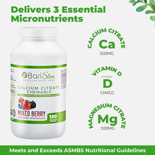 BariSlim Bariatric Calcium Citrate with Magnesium and Vitamin D Tabs - 500 mg of Calcium BariSlim uk supplements