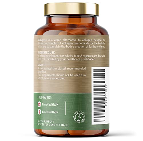 Vollagen® Advanced Vegan Collagen - 18 Amino Acid Complex in Ratio of Collagen Time Health uk supplements
