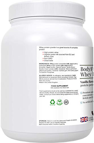 Complementary Supplements - BodyFuel Whey Protein Isolate & Concentrate Vanilla Flavour Complementary Supplements uk supplements