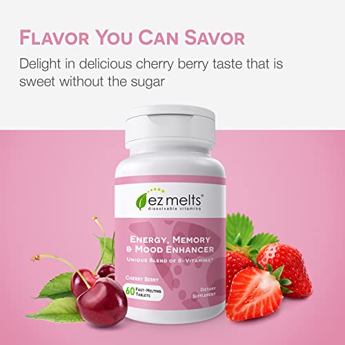 EZ Melts Dissolvable Energy, Memory & Mood Enhancer, Blend of B-Vitamins, Sugar-Free EZ Melts uk supplements