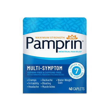 Pamprin Multi-Symptom Formula, with Acetaminophen, Menstrual Period Symptoms Relief including Cramps Pamprin uk supplements