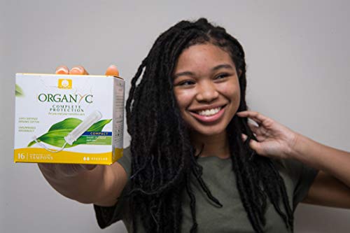 Organyc 100% Certified Organic Cotton Tampons, Plant-Based Eco-Applicator, Regular Flow, 16 Count Organyc uk supplements