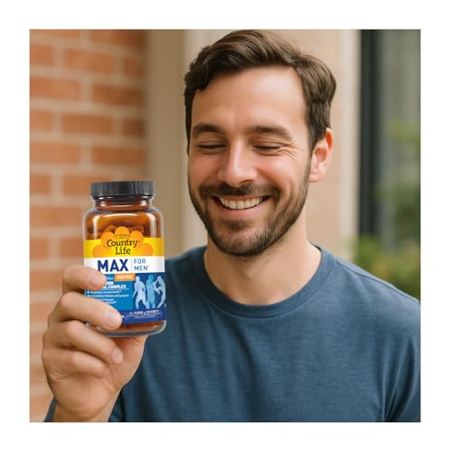 Country Life Max for Men Multivitamin: Iron-Free, Gluten Free, Saw Palmetto, Lycopene, Daily Support for Energy, Heart & Men's Health,120 Vegetarian Tablets Country Life uk supplements