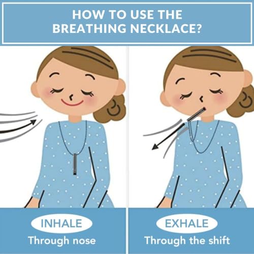 Mariscal Anxiety Breathing Necklace - Rose Gold Anti Anxiety Necklace Breathing for Women and Men Mariscal Store uk supplements