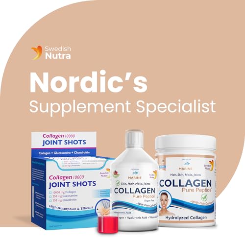 Swedish Nutra Powder Marine Collagen - Pack of 300g, 30 Day Supply | Minimize Fine Lines, Wrinkles & Improve Skin Elasticity | High Absorption Rate Swedish Nutra uk supplements