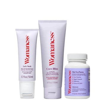 Womaness Menopause Cycle Kit - Coco Bliss - External Body Cream (4oz) + Me.No.Pause Womaness uk supplements