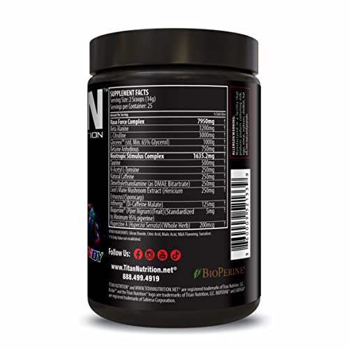 Titan Nutrition Kickin Concentrated Pre-Workout Drink- Energy, Focus, Endurance & Mood Titan Nutrition uk supplements