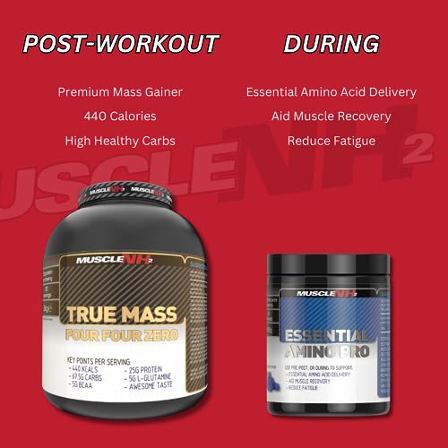 MuscleNh2 True Mass Four Four Zero Mass Gainer Protein Powder, High Calories and Protein MuscleNh2 uk supplements