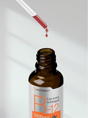 B-12 | 5000mcg | 4oz | Natural Berry Flavor Fast-Acting Sublingual Liquid Vitamin Horbäach uk supplements