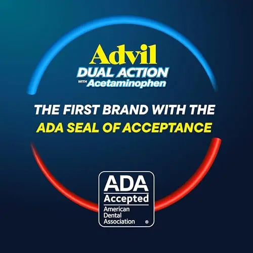 Advil Dual Action With Acetaminophen And Ibuprofen (2 Dose Equivalent) For 8 Hour Pain Relief, Coated 144 Ct Caplets And 2 Ct. Sample Of Advil PM Advil uk supplements