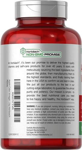 Horbaach Apple Cider Vinegar Capsules | 2400mg | 150 Count | Non-GMO, Gluten Free Horbäach uk supplements
