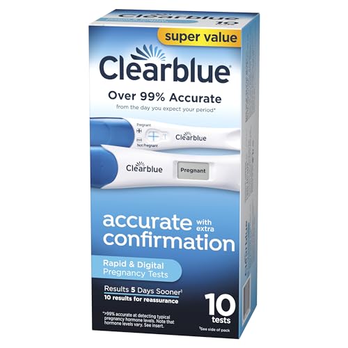 Clearblue Pregnancy Test Combo Pack, 10ct - Digital with Smart Countdown & Rapid Clearblue uk supplements