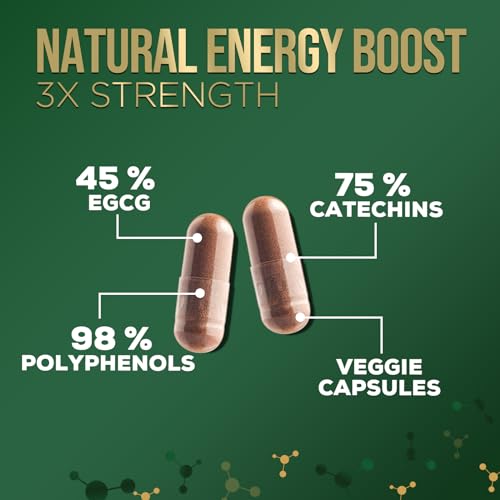 Nature's Green Tea Extract Pills 98% Standardized EGCG 1000mg - 3X Strength for Natural Nature's Nutrition uk supplements