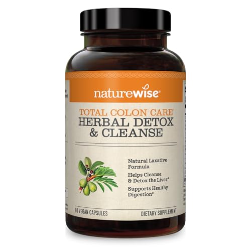 NatureWise Herbal Detox Cleanse Laxative Supplements | Natural Colon Cleanser Herb & Fiber Blend NatureWise uk supplements