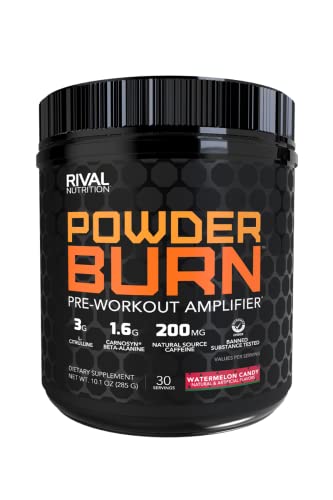 Rivalus Powder Burn - Watermelon Candy, 0.8 Pound - Intense Pre-Workout Energy Rivalus uk supplements