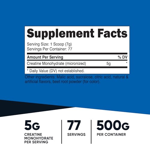 Nutricost Creatine Monohydrate Powder (Watermelon, 500 Gram) - Micronized Creatine Nutricost uk supplements