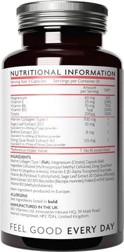 Premium Advanced Collagen Capsules for Menopause and Perimenopause V Vitamini uk supplements