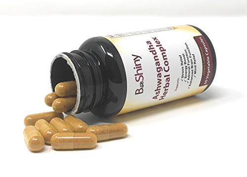 BeShiny Ashwagandha Complex with termeric Cinnamon Basil Leaf Supports a Healthy BeShiny uk supplements