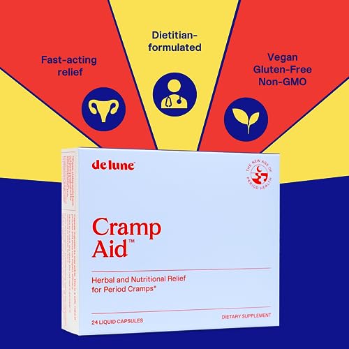 De Lune Cramp Aid, Herbal and Natural Relief for Period Cramps with Fenugreek Seed De Lune uk supplements