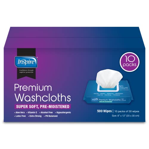 Inspire Adult Wet Wipes, Adult Wash Cloths, Adult Wipes for Incontinence Inspire uk supplements