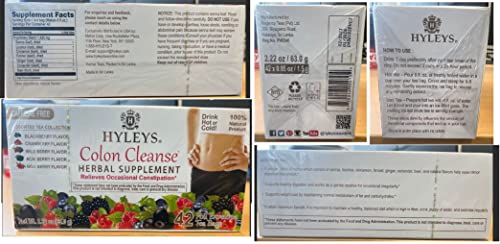 Hyleys Colon Cleanse Tea Assorted Flavors - 42 Tea Bags (12 Pack - 504 Tea Bags Total) HYLEYS uk supplements