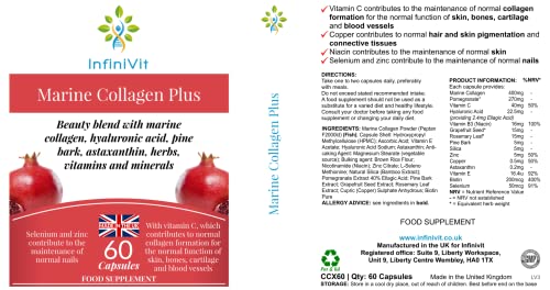 InfiniVit Marine Collagen Plus Blend Capsules - Hair Growth Enhancer with Enriched Vitamin C and Vitamin E InfiniVit uk supplements