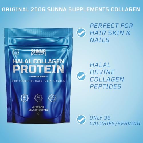 SUNNA SUPPLEMENTS - Halal Bovine Collagen Protein Powder for Hair, Skin, Nails and Joints SUNNA SUPPLEMENTS uk supplements
