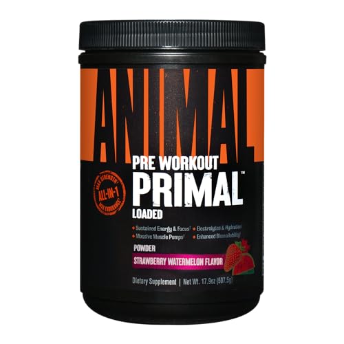 Animal Primal Muscle Hydration + Preworkout Powder – Contains Beta Alanine, 3DPump Animal uk supplements