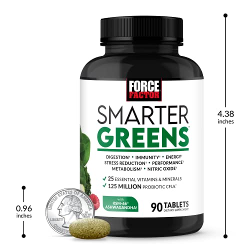 FORCE FACTOR Smarter Greens Tablets, Greens Supplement with 25+ Superfoods and Antioxidants Force Factor uk supplements