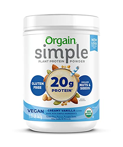 Orgain Organic Simple Vegan Protein Powder, Vanilla - 20g Plant Based Protein Orgain uk supplements