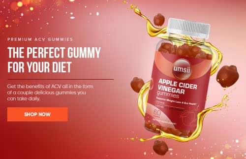 umsii Apple Cider Vinegar Gummies | 1,000 mg Organic Extract | Can Promote Gut Health umsii uk supplements