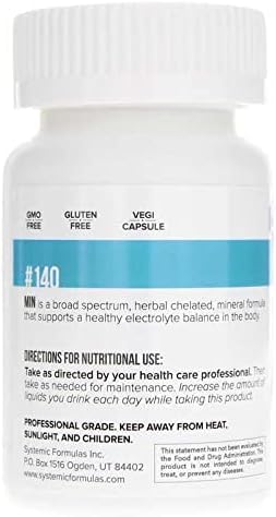 Systemic Formulas MIN Multi Mineral Plus - 60 Capsules (Pack of 2) Comprehensive Mineral Support for Wellness - Balanced Blend, Essential Nutrients Generic uk supplements