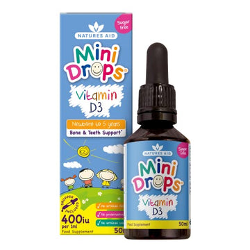 Natures Aid Vitamin D3 Mini Drops for Infants and Children, Sugar Free, 50ml natures aid uk supplements