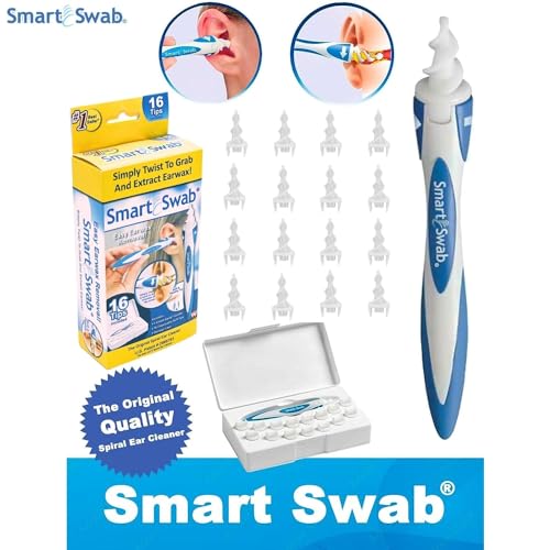 Smart Swab - Spiral Ear Cleanser - Earwax Remover Tool - 16 Replaceable ND products uk supplements