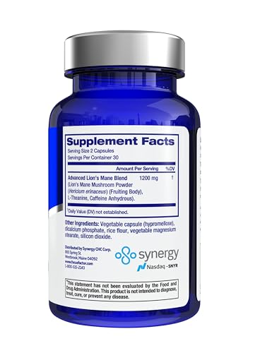Focus Factor Lions Mane Plus, Advanced Nootropic with L-Theanine, Caffeine, Focus and Energy (60 Count) Focus Factor uk supplements