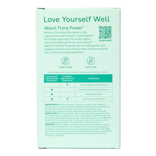 Love Wellness Vaginal Probiotic Suppositories, Flora Power | Fast-Acting Love Wellness uk supplements