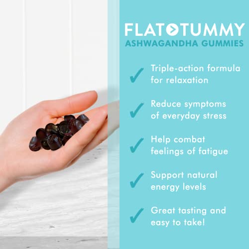 Flat Tummy Tea Ashwagandha Gummies (60 Count) feat. Lemon Balm - Destress,Calm Flat Tummy Tea uk supplements